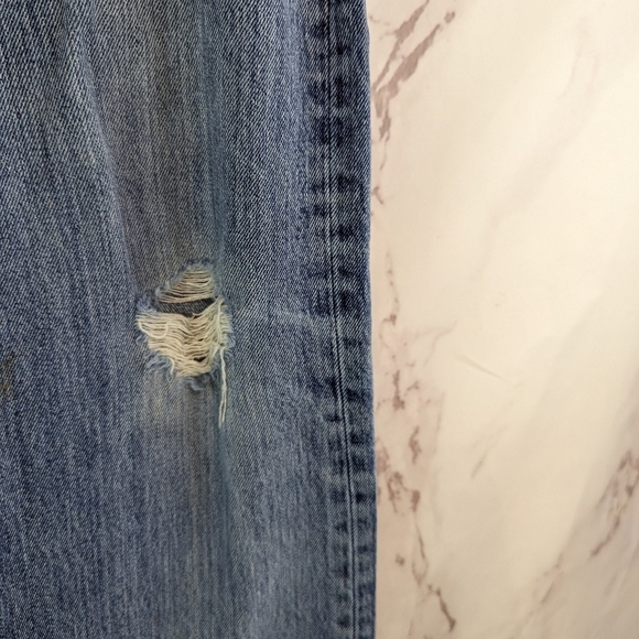 Vintage Levis Jeans Mens 34 X 30 501 XX Y2K Denim Paint Button Fly Destroyed - Picture 11 of 13